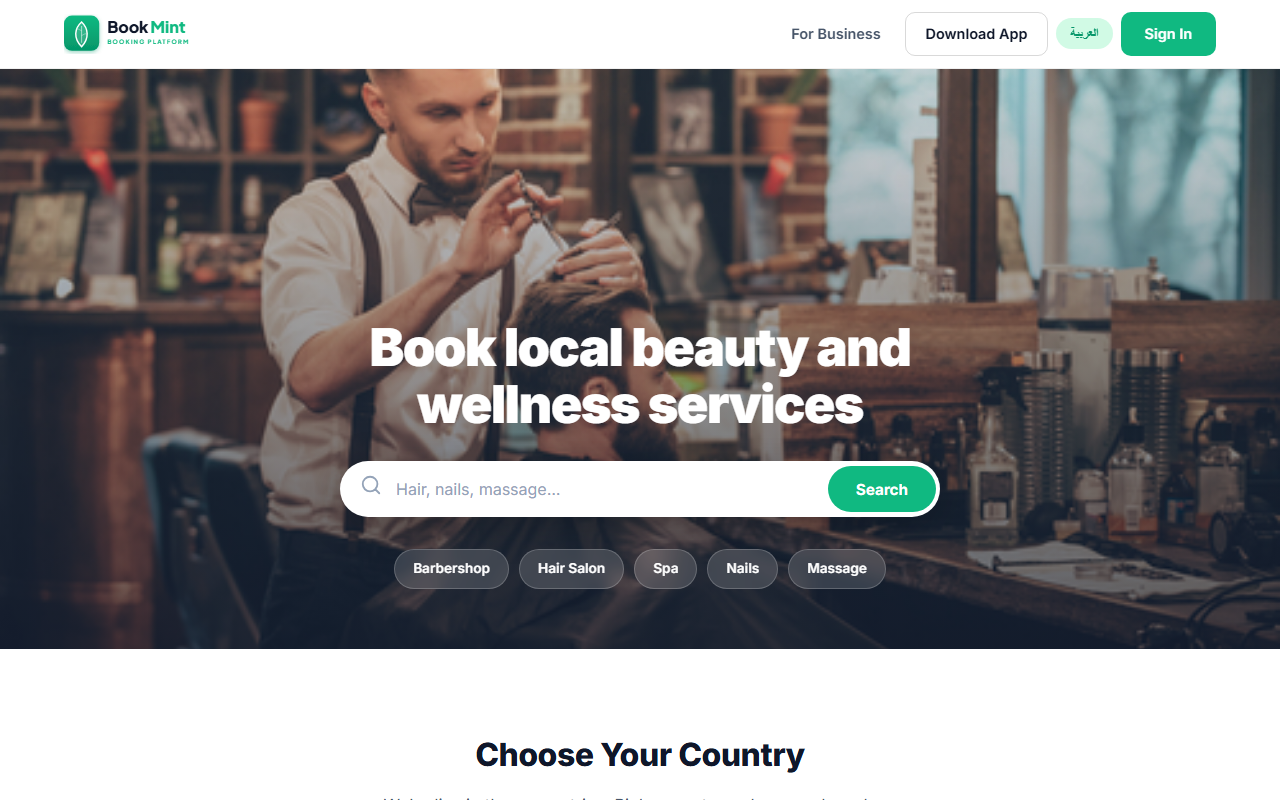 BookMint landing page